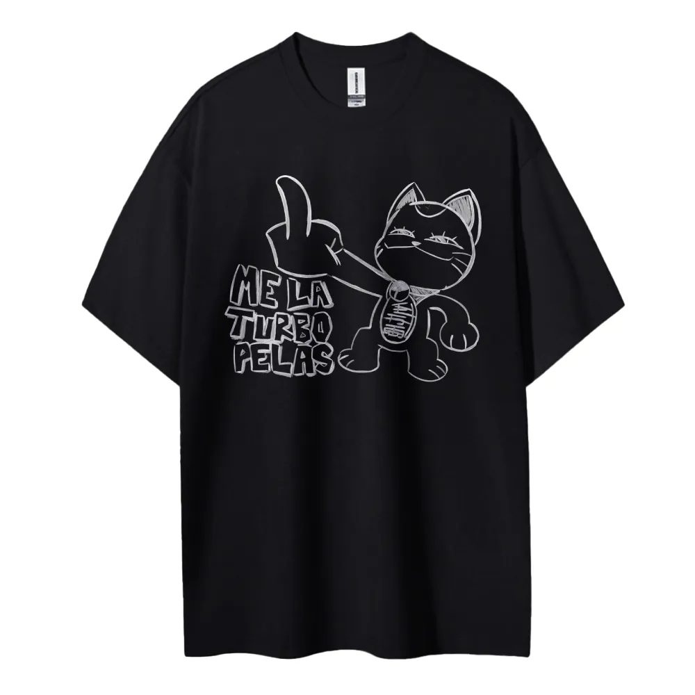 Anime Merchandise Shop - Футболка Dandadan, аниме, кошка, средний палец,