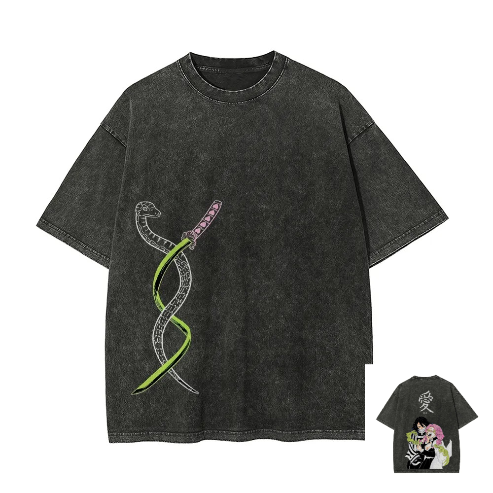 Anime Merchandise Shop - Витая футболка Kimetsu No Yaiba с