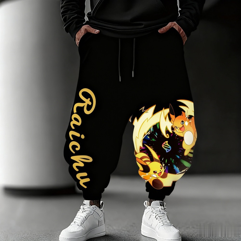 Anime Merchandise Shop - Флисовые термобрюки серии Pokémon, осень-зима, мужские