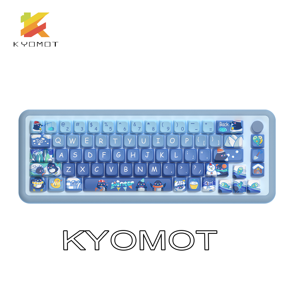 Keycap Artisan Anime - KYOMOT 158 клавиш милый пингвин зимняя