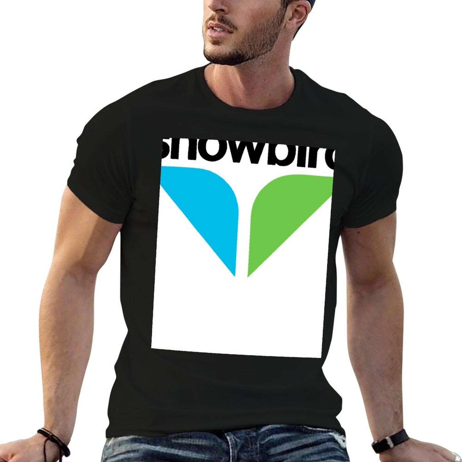 Anime Merchandise Logo - Футболка с логотипом Snowbird, мужская однотонная