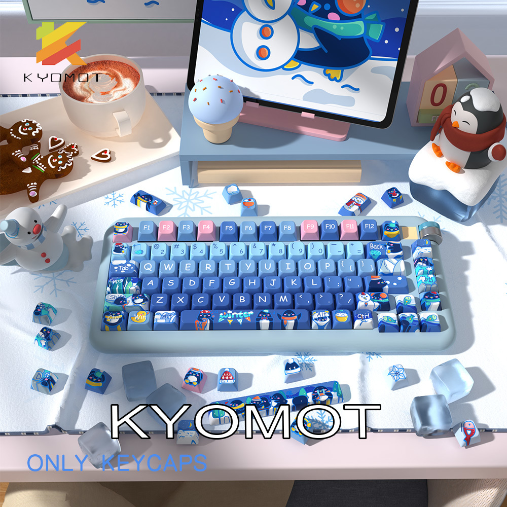 KYOMOT 158 клавиш милый пингви – обзор и цена Keycap Artisan Anime