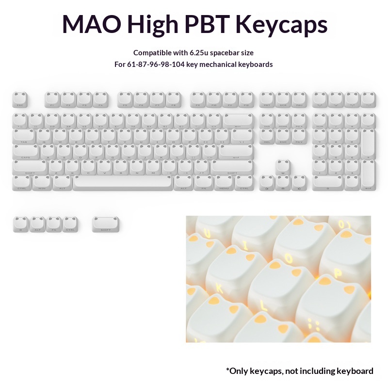 113 клавиш MAO с милыми кошачь – обзор и цена Keycap Artisan Anime