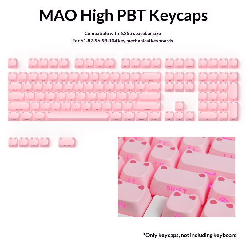113 клавиш MAO с милыми кошачь – обзор и цена Keycap Artisan Anime