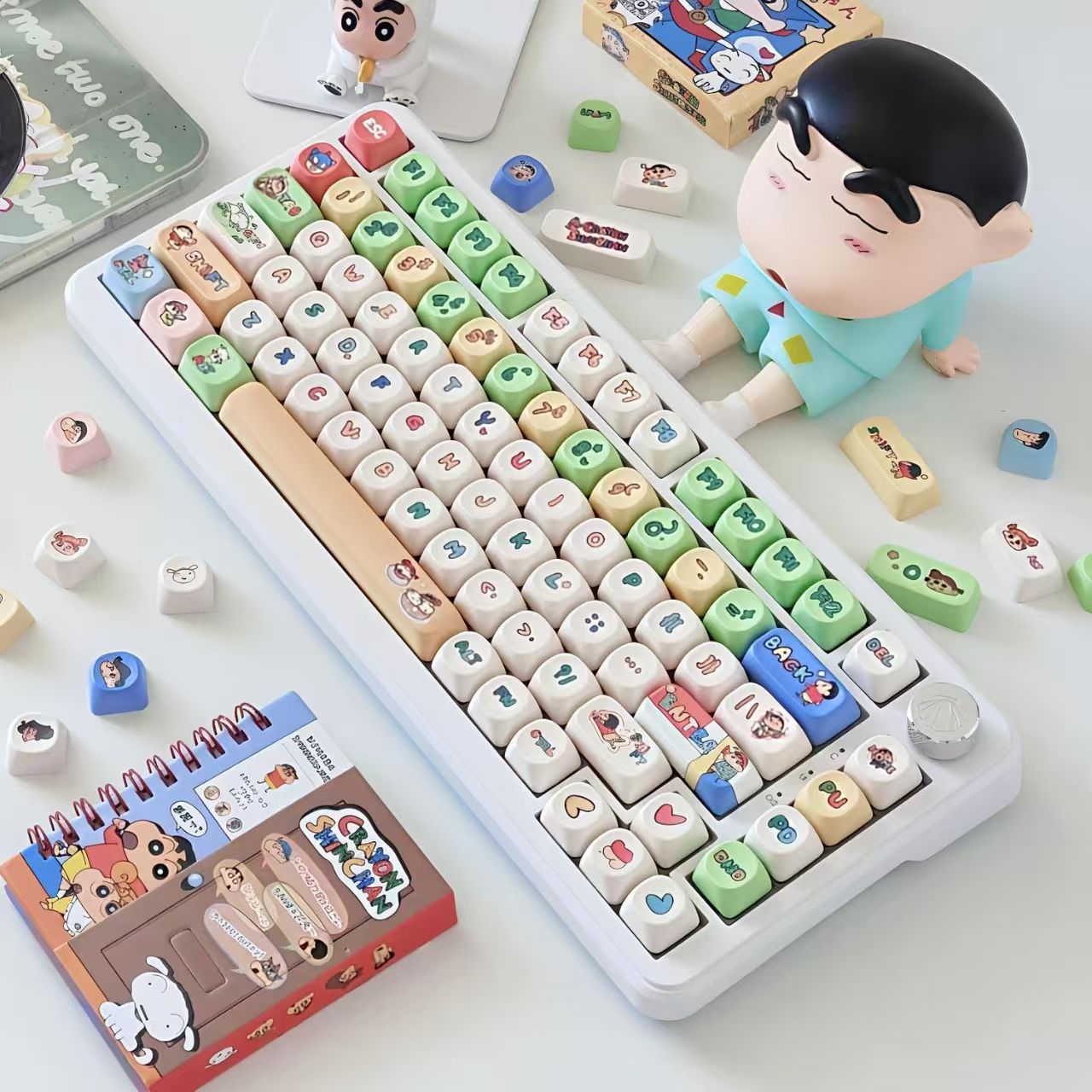 Клавишный кейкап Crayon Shin-c – обзор и цена Keycap Artisan Anime