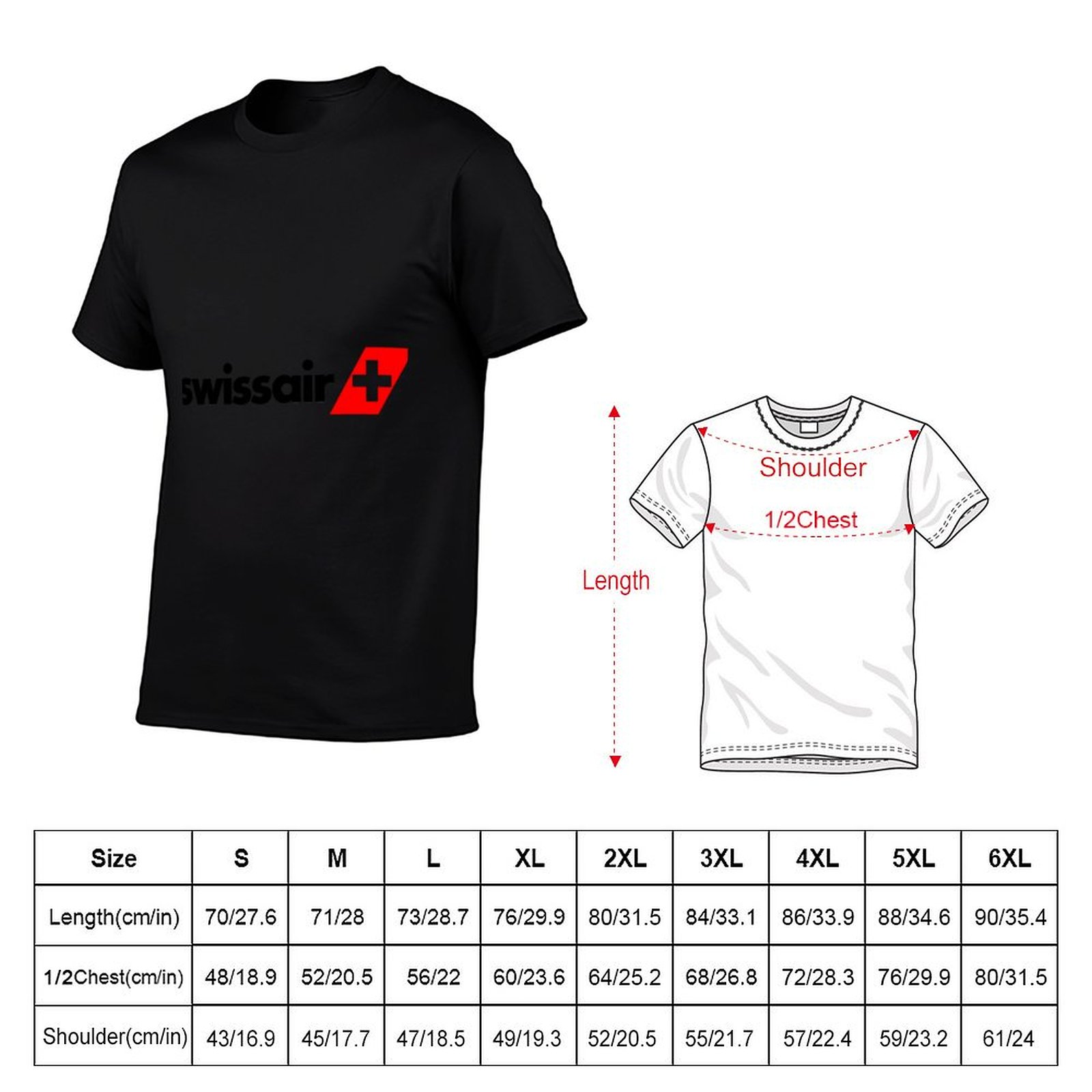 Футболка с логотипом Swissair, – обзор и цена Anime Merchandise Logo